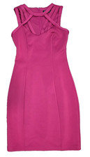 Guess Los Angeles Women's Pink Cutout Bodycon Dress Sleeveless Zip Back Sz 4