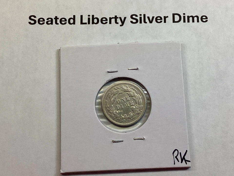 1876 Seated Liberty Silver Dime Type 4 Resumed Extra Fine 062524 07rk - Image 4 of 4