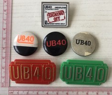 6x Vintage UB40 Pin Badges 1980s Reggae Original