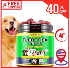 Flea and Tick Natural Prevention for Dogs Chewable, Flea  Tick 150 Chews DogNEW