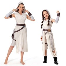 The Rise of Skywalker Rey Cosplay Costume Girls Women Halloween's Carnival Suit