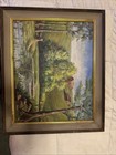 The Image Displays A Framed Landscape Oil Painting Likely On Canvas Or Board