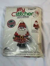 Jiffy Stitchery Santa Sampler #132 New in Sealed Package Vntg Christmas Crafts