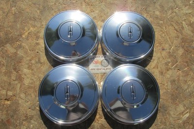 1970-89 OLDSMOBILE CUTLASS, F-85, 88, ETC ALUMINUM DOG DISH HUBCAPS SET OF 4
