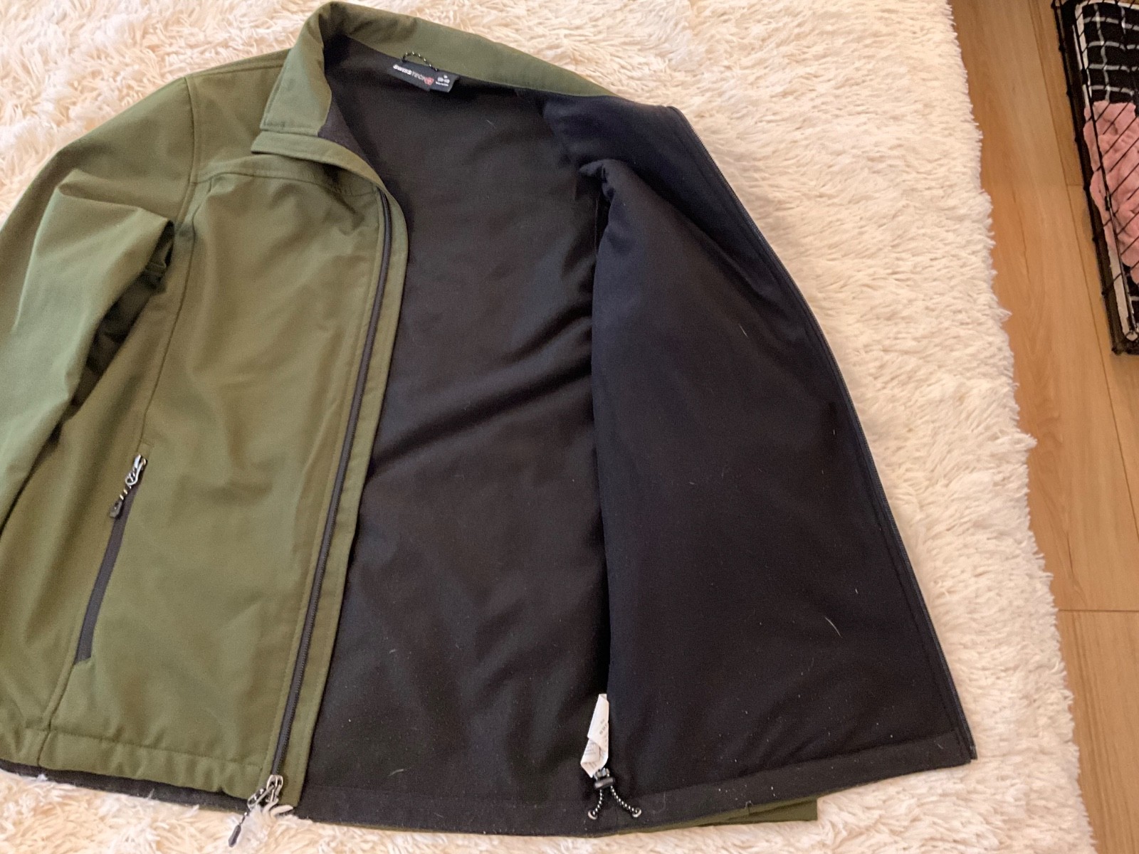 Swiss Tech Softshell Jacket Mens Medium Army Gree… - image 2