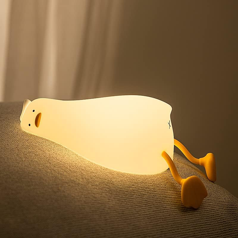 Luce Notturna Bambini, Silicone Lampada Notturna Con Sensore Tattile, Anatra Car