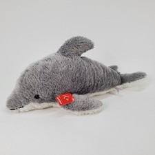 Aurora World Grey Dolphin Plush Stuffed Animal Shaggy 18 Inch Ocean Toy