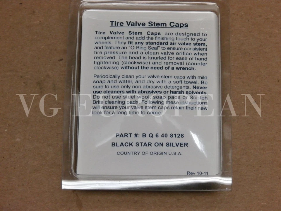 Комплект оригинальных паровых колпаков клапанов шин Mercedes-Benz, Black Star на серебряных колпаках от оригинального производителя - Изображение 2 из 2