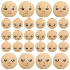 MAGICLULU 50Pcs Smile Face Wooden Beads Natural Face Ball Wood Beads for Jewe...