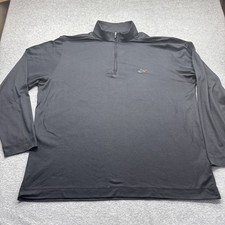 Greg Norman Sweater Mens Extra Large 1/4 Zip Long Sleeve Black Golf Pullover