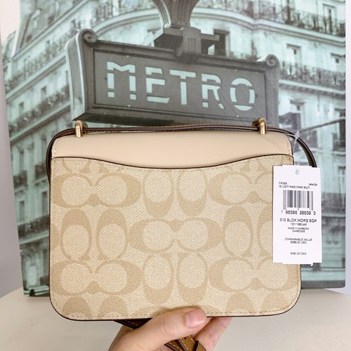 Coach CR329 Morgan Square Crossbody Bag In Blocked Signature Canvas IN - Bild 4 von 6