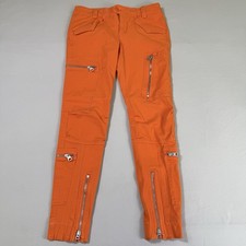 VTG Ralph Lauren Pants Womens 4 Utility Cargo Y2K Tactical Paratrooper Orange