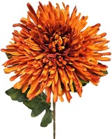 Artplants Kunstblume Chrysantheme Hikjon, Orange, 75Cm, Ø18Cm