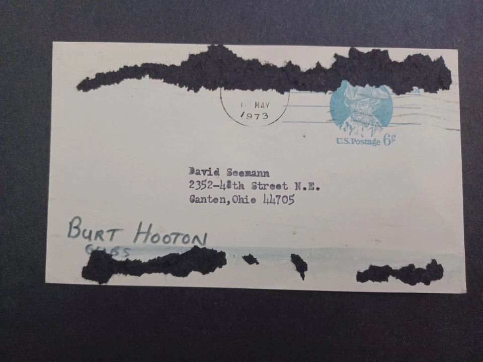 Postal del gobierno firmada por Burt Hooton GPC - Cachorros, Dodgers, Rangers Foto 2 de 2