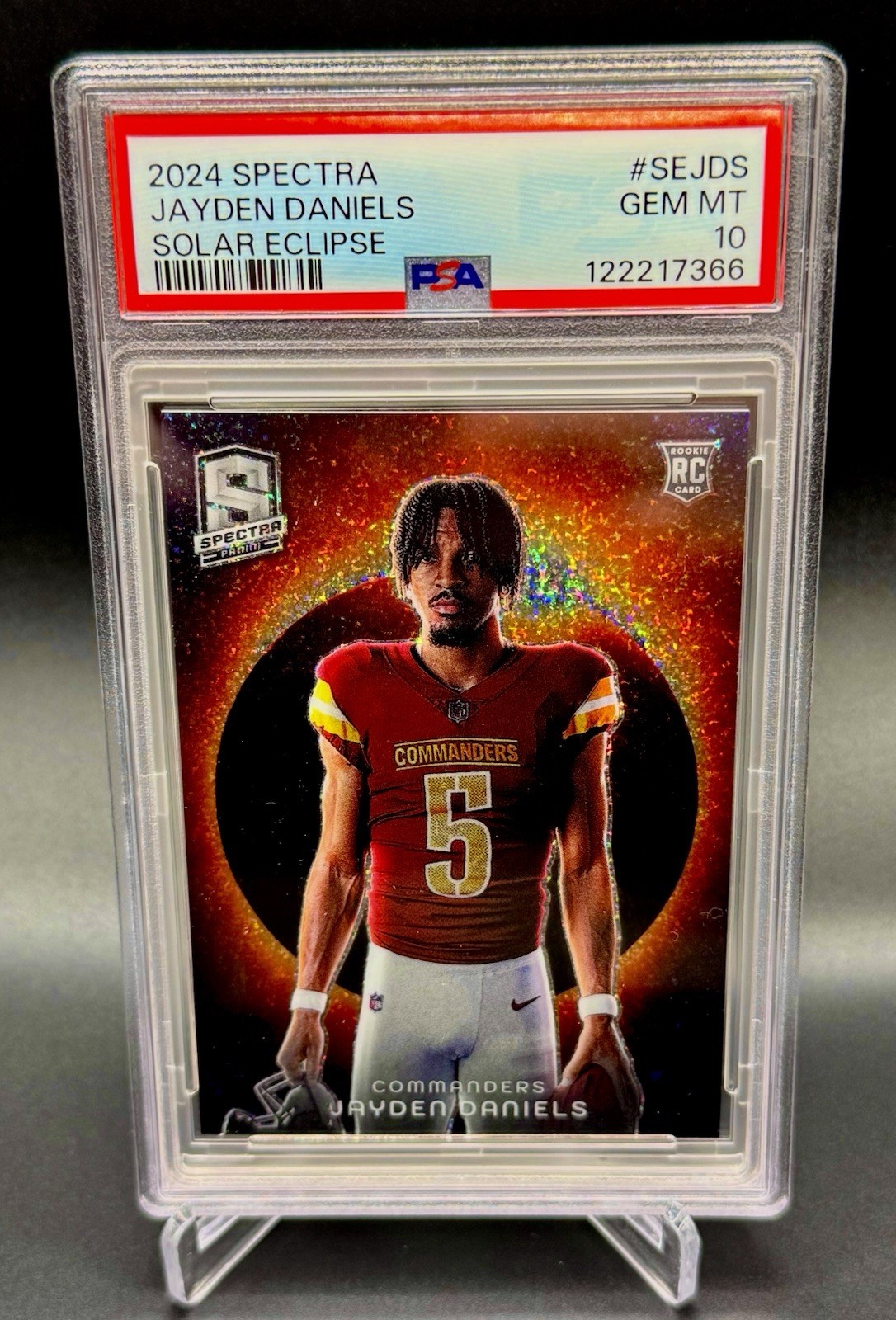 2024 Panini Spectra Solar Eclipse JAYDEN DANIELS RC Rookie SSP PSA 10 POP 8 Jd5