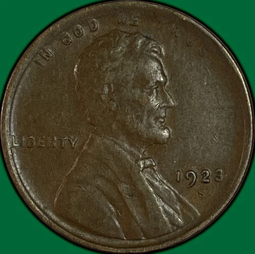 1923-S Lincoln Wheat Cent Extremely Fine XF Coin #34345