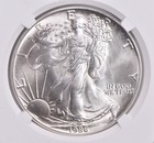 1986 American Silver Eagle $1 BU Brilliant Uncirculated NGC Brown Label *7472 — photo 3