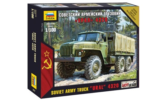 Zvezda 7417 - 1/100 Wargame Addon Soviet Army Truck Ural 4320 - New