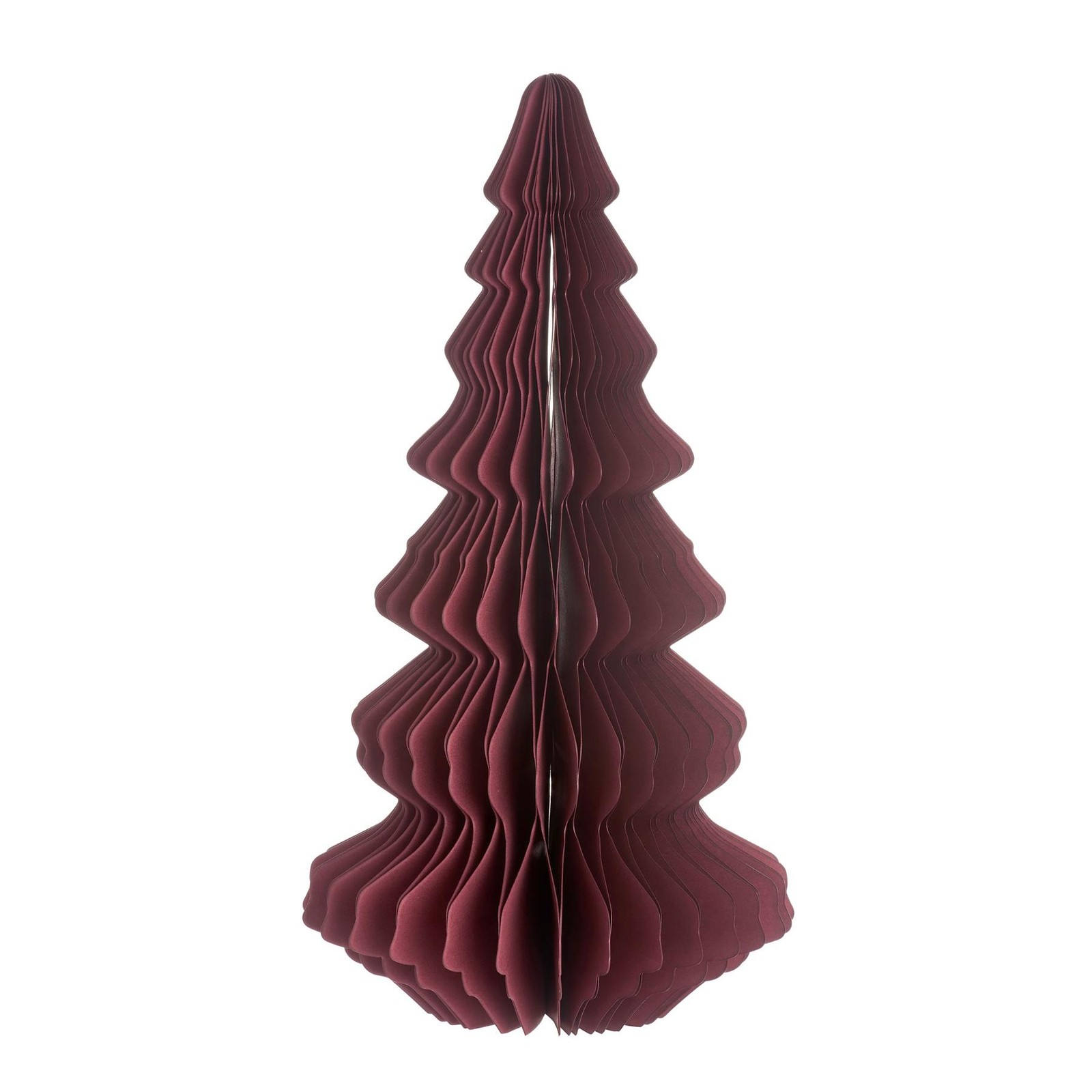 Crimson Red Honeycomb Christmas Tree Paper Decoration Ornament Large 25cm