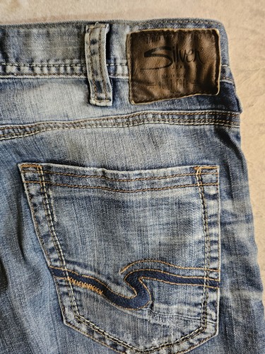 Silver Jeans Signature Zac Relaxed Straight Leg Jeans Mens Size 36x30 Light Wash - Picture 6 of 14