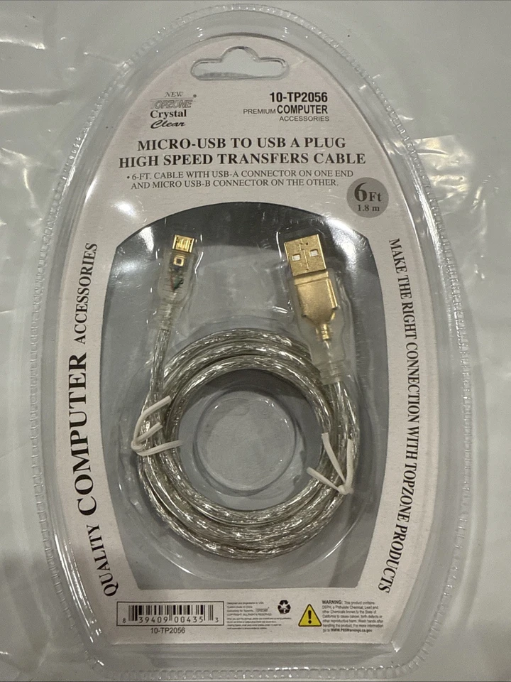 NEW 6FT USB A to Micro USB Data Charger Cable Cord - Image 2 of 2
