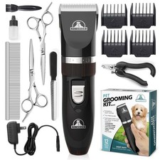 Dog Clippers for Thick Coats | Pro Grooming Kit, Low Noise, Rechargeable Trimmer