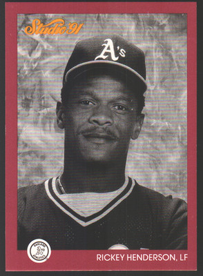 1991 Donruss Studio #104 - Rickey Henderson - Oakland Athletics  91-907