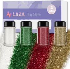 Ultra Fine Glitter Powder, 4 Colors 320ml Craft Glitter Sequins, PET Extra Fine 