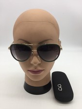 Gucci Green/Gold Aviator Frame Trendy Sunglasses 59-15-140 Grey Lenses