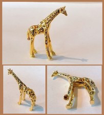 Messing Giraffe Wildtier Afrika massiv NEU