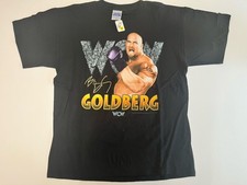 Vintage 1998 Bill Goldberg WCW Wrestling Tultex T Shirt L Large Black DEADSTOCK