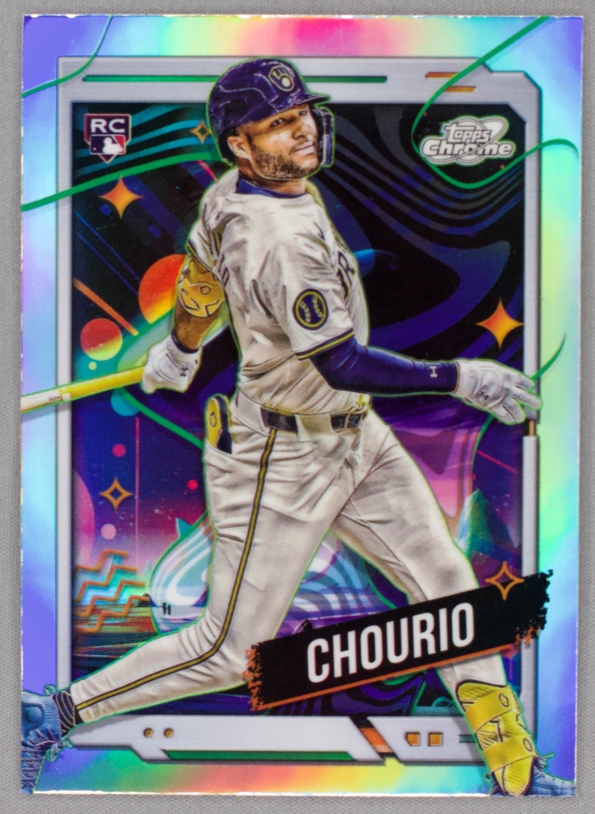 2024 Topps Cosmic Chrome Jackson Chourio #179 Refractor (RC) Brewers