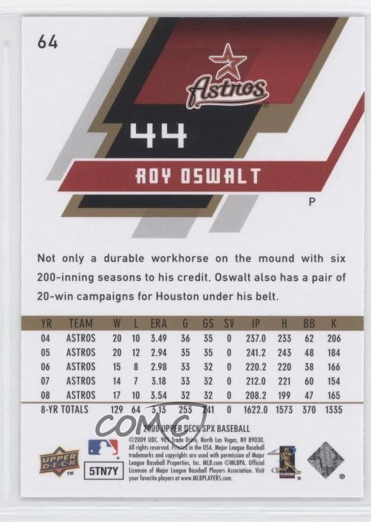 2009 SPx Roy Oswalt #64 - Image 2 of 2