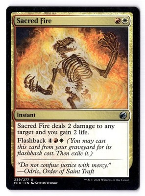 Sacred Fire NM* Innistrad Midnight Hunt 239/277 mtg -UnltdCards