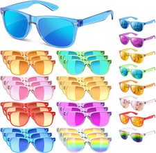 Sumsun Kids Sunglasses Bulk Party Favors 12 Packs Boys Girls Age 3-8 with UV400