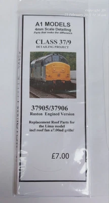 A1 Models 4mm 00 Scale Class 37/9 – 37905/37906 Parts – Etched Brass