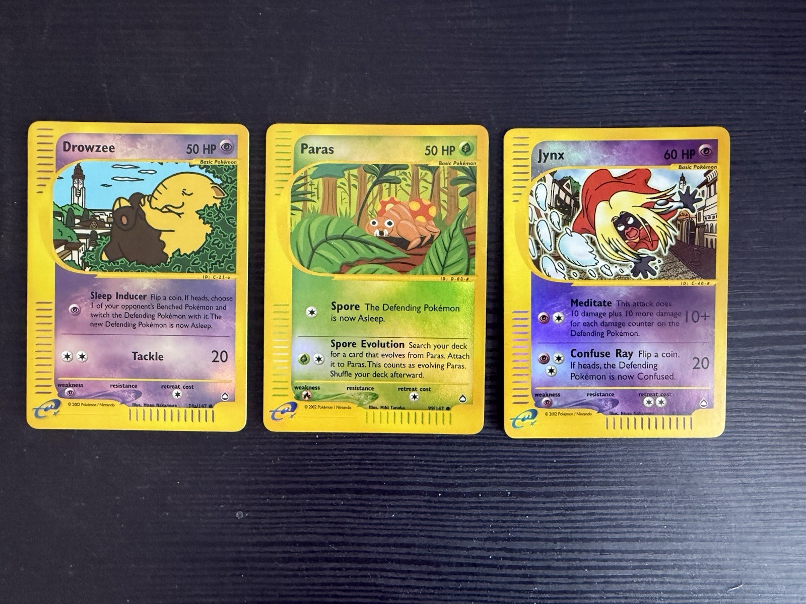 Pokemon Expedition Aquapolis Reverse Holo Lot Light Mod Play Jynx Drowzee Paras