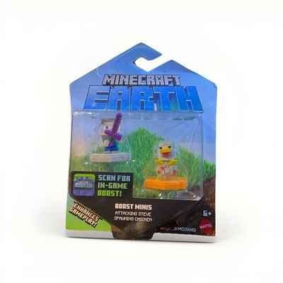 Minecraft Earth Boost Minis   Attacking Steve & Spawning Chicken (New)