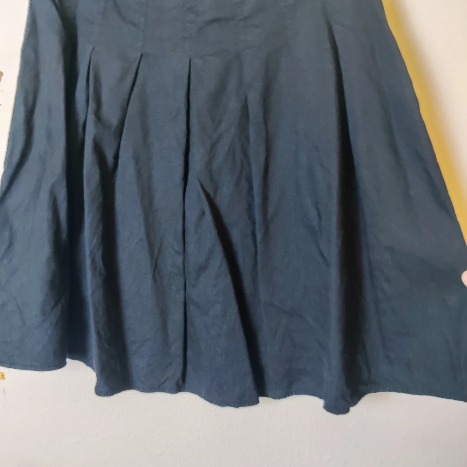 Minifalda completa negra plisada vintage Cache mezcla de lino pequeña minimalista años 90 Y2K Foto 4 de 4