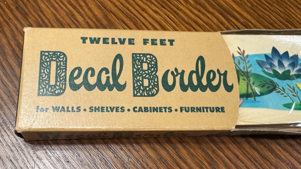 Calcomanía retro vintage borde flores lirio almohadillas álbum de recortes 12 pies hecho en EE. UU. Foto 2 de 4