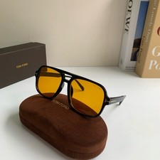 Tom Ford FT0884 Falconer  02 60  18  140 Shiny Black Sunglasses Yellow Lens