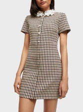 Maje Women's Dress Size 34 / XS Wool Blend Removable Collar MFPRO01909