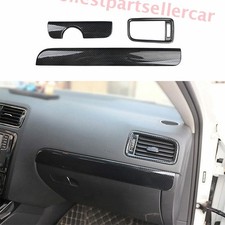 Cubierta de tira de tablero de pasajeros copiloto de fibra de carbono para VW Jetta MK6 2015-2018