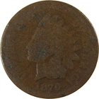 1870 Indian Head Cent AG About Good Penny 1c Coin SKU:I26020