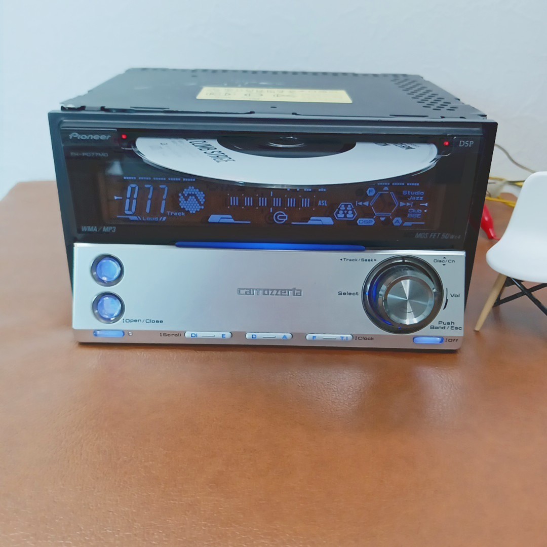 Pioneer Carrozzeria FH-P077MD 2DIN MD CD Player Car Audio Tested