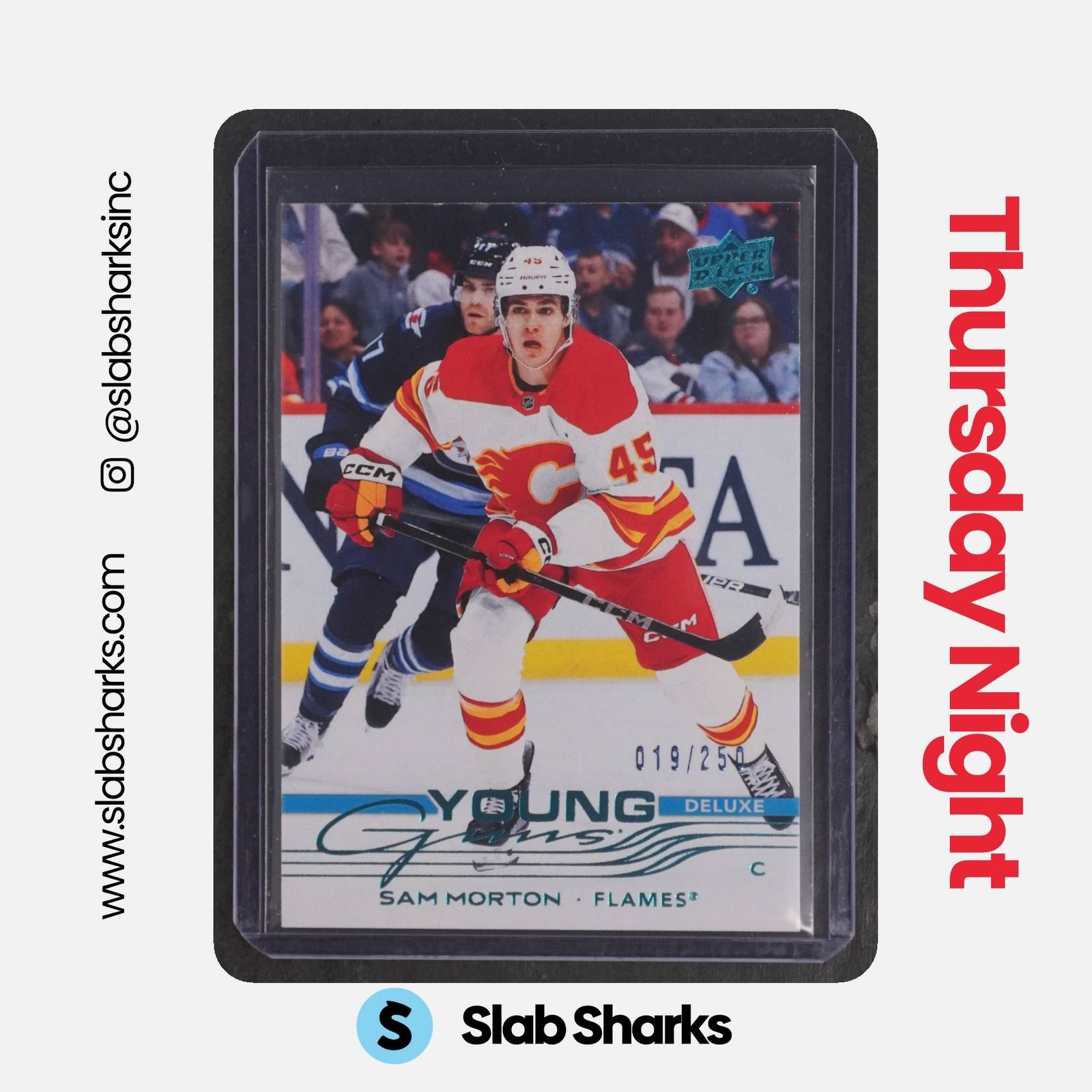 2025 UPPER DECK SERIES 1 #215 SAM MORTON DELUXE YOUNG GUNS RC ROOKIE /250