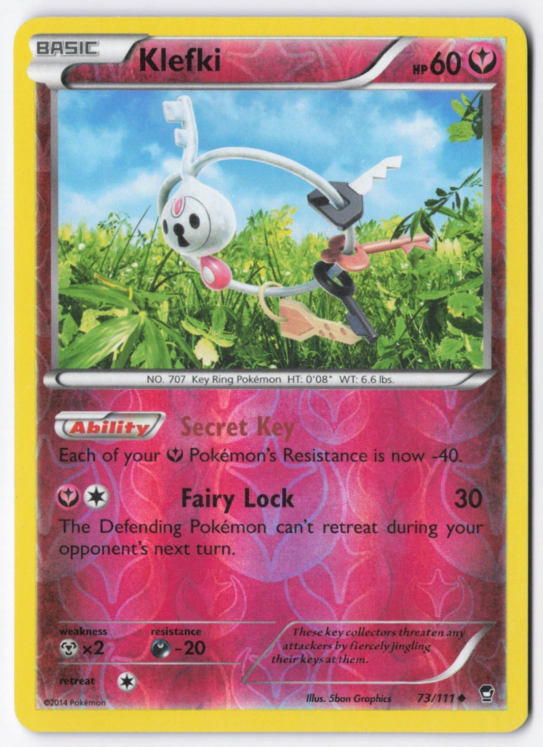 Klefki Reverse Holo Uncommon XY - Furious Fists 73/111 NM