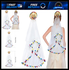 Final Fiesta Wedding Veil, Bachelorette Party Accessory, Mexican Theme Bridal