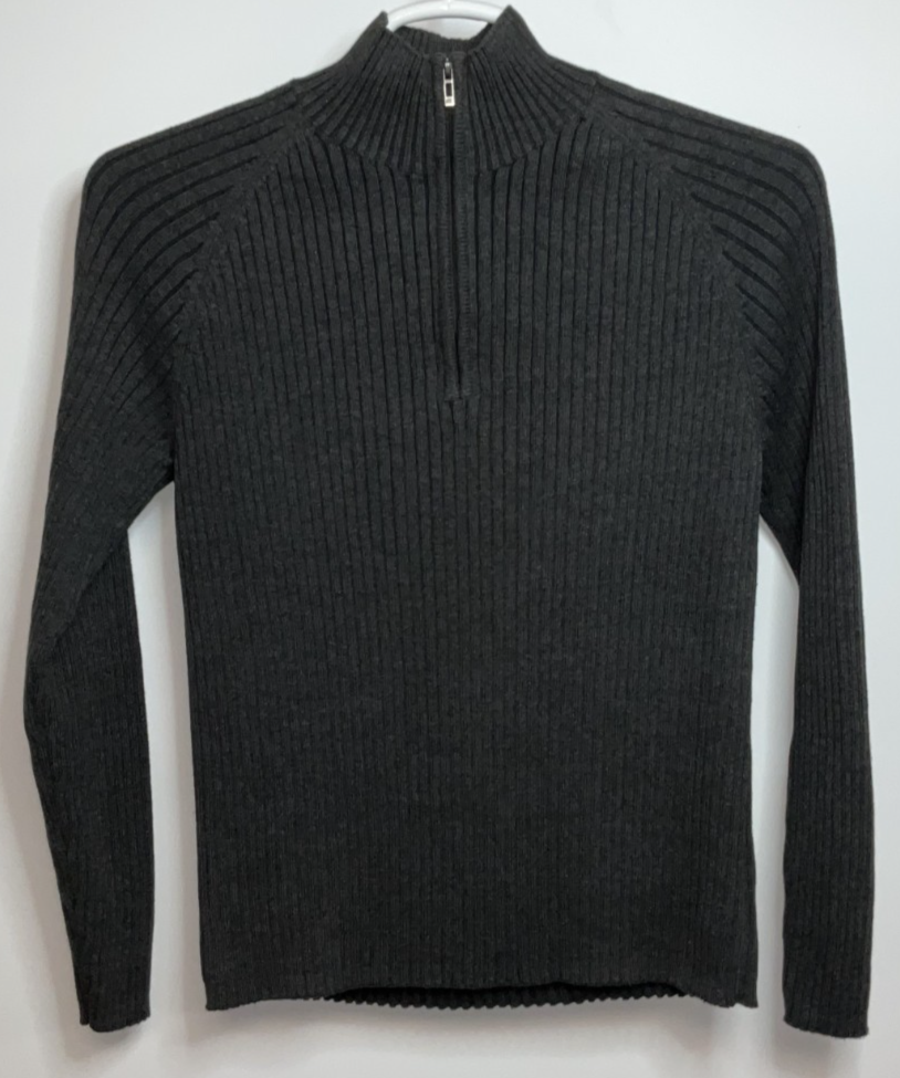DKNY 1/3 Zip Sweater Women's Adult Medium Gray