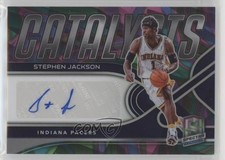 2021-22 Spectra Catalysts Signatures Marble Prizm 4/5 Stephen Jackson Auto 1e6a